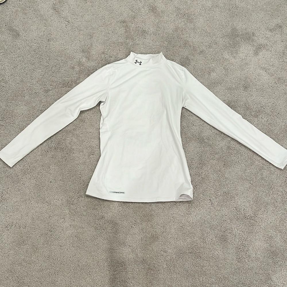 Under Armour coldgear Fitted Long Sleeve in White - Size M